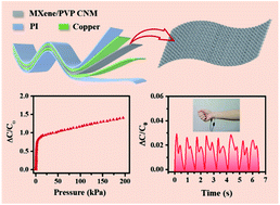 Graphical abstract: A high-performance wearable pressure sensor based on an MXene/PVP composite nanofiber membrane for health monitoring