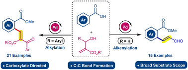Graphical abstract: Palladium-catalyzed substrate-switchable C–H alkenylation and alkylation of benzoic acids using MBH alcohols
