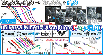 Graphical abstract: Universal kinetic description for the thermal dehydration of sodium carbonate monohydrate powder across different temperatures and water vapor pressures