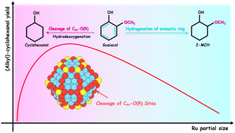 Graphical abstract: Optimized Ru catalysts for the selective cleavage of CAr–OCH3 bonds in guaiacol under mild conditions