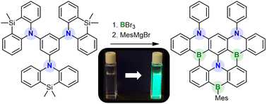 Graphical abstract: Borylation and rearrangement reactions of azasilaanthracenes to afford B,N-doped nanographenes