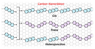 Graphical abstract: On-surface synthesis and characterization of carbon nanoribbon heterojunctions from a single precursor