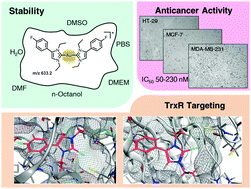 Graphical abstract: A gold(i) biscarbene complex with improved activity as a TrxR inhibitor and cytotoxic drug: comparative studies with different gold metallodrugs