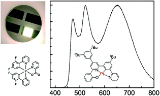 Graphical abstract: Improved color quality in double-EML WOLEDs by using a tetradentate Pt(ii) complex as a green/red emitter