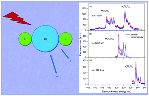 Graphical abstract: Auger electron angular distributions following excitation or ionization from the Xe 3d and F 1s levels in xenon difluoride