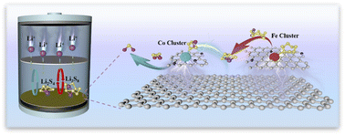 Graphical abstract: Metallic FeCo clusters propelling the stepwise polysulfide conversion in lithium–sulfur batteries