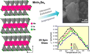 Graphical abstract: 2D spin glass MnIn2Se4: application of liquid-phase exfoliation to a layered structure with seven-atom-thick layers