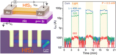 Graphical abstract: Electronic transport and polarization-dependent photoresponse in few-layered hafnium trisulfide (HfS3) nanoribbons