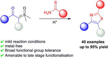 Graphical abstract: Brønsted acid-mediated thiazole synthesis from sulfoxonium ylides