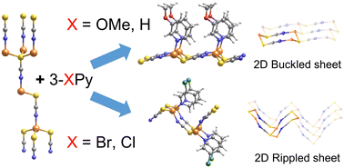 Graphical abstract: Band gap engineering in pyridyl-functionalized two-dimensional (2D) CuSCN coordination polymers