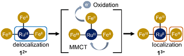 Graphical abstract: A T-shaped cyanidometal-bridged tetranuclear Fe3Ru complex with oxidation-driven intramolecular charge transfer between metal centres