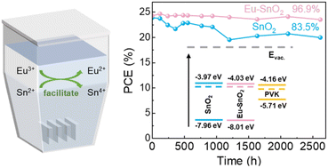 Graphical abstract: Enhanced SnO2 electron transport layers by Eu3+ doping for efficient and stable perovskite solar cells