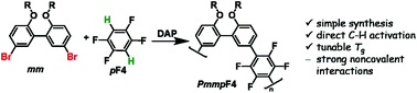 Graphical abstract: Semifluorinated, kinked polyarylenes via direct arylation polycondensation