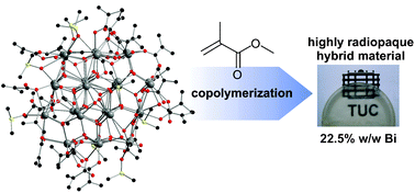 Graphical abstract: Organic–inorganic hybrid materials starting from the novel nanoscaled bismuth oxido methacrylate cluster [Bi38O45(OMc)24(DMSO)9]·2DMSO·7H2O