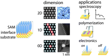 Graphical abstract: From the bottom up: dimensional control and characterization in molecular monolayers