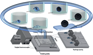 Graphical abstract: A microfluidic process for on-chip formation of assemblies of oxide nanoparticles