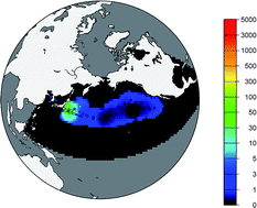 Graphical abstract: Spatial and temporal distributions of 134Cs and 137Cs derived from the TEPCO Fukushima Daiichi Nuclear Power Plant accident in the North Pacific Ocean by using optimal interpolation analysis