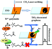 Graphical abstract: A laser-induced TiO2-decorated graphene photoelectrode for sensitive photoelectrochemical biosensing