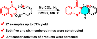 Graphical abstract: Mo(CO)6-catalyzed reductive coupling reaction to synthesize benzimidazoquinazolinones and dihydroquinazolinoquinazolinones