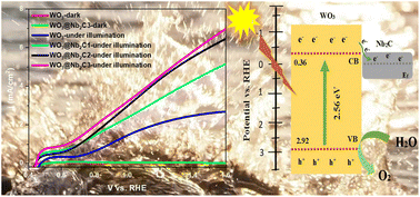 Graphical abstract: WO3/Nb2CTx MXene 2D–2D heterojunction as a high performance photoanode for photoelectrochemical water splitting
