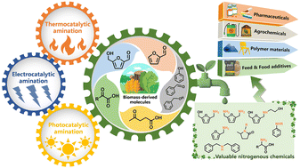 Graphical abstract: Catalytic C–N bond formation strategies for green amination of biomass-derived molecules