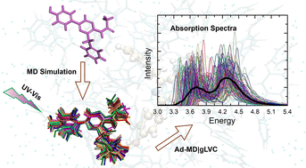 Graphical abstract: Modelling the role of internal flexibility and inter-state couplings modulated by an explicit environment in the absorption spectrum of coelenteramide