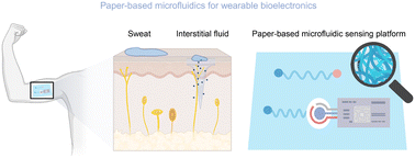 Graphical abstract: Paper-based microfluidics for wearable soft bioelectronics