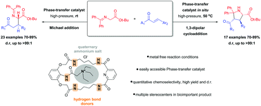 Graphical abstract: Divergent synthesis of pyrrolidine and glutamic acid derivatives using a macrocyclic phase-transfer catalyst under high-pressure conditions