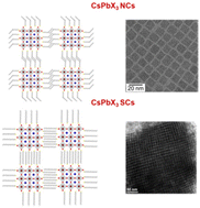 Graphical abstract: Direct synthesis of CsPbX3 perovskite nanocrystal assemblies