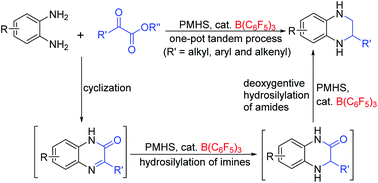 Graphical abstract: Metal-free tandem cyclization/hydrosilylation to construct tetrahydroquinoxalines