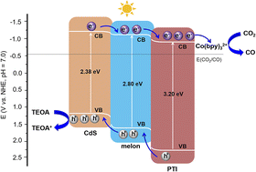 Graphical abstract: Phase junction crystalline carbon nitride nanosheets modified with CdS nanoparticles for photocatalytic CO2 reduction