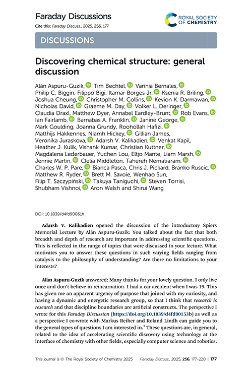 Discovering chemical structure: general discussion