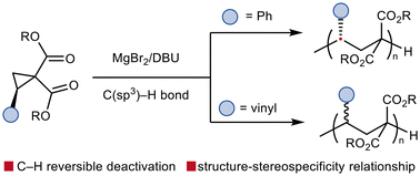 Graphical abstract: Stereospecific polymerization of donor–acceptor cyclopropanes with C(sp3)–H bonds as the dormant species