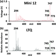 Graphical abstract: Rapid discrimination of bacteria using a miniature mass spectrometer