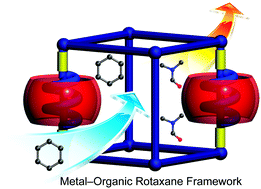 Graphical abstract: Guest exchange in a porous cucurbit[6]uril-based metal–organic rotaxane framework probed by NMR and X-ray crystallography