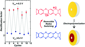 Graphical abstract: Electrochemically addressable nanofluidic devices based on PET nanochannels modified with electropolymerized poly-o-aminophenol films