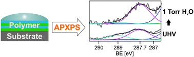 Graphical abstract: Water-polyamide chemical interplay in desalination membranes explored by ambient pressure X-ray photoelectron spectroscopy