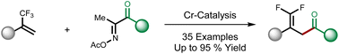 Graphical abstract: Chromium-catalyzed allylic defluorinative acylation of trifluoromethyl-substituted alkenes with acyl oxime esters