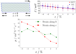 Graphical abstract: Towards a fast machine-learning-assisted prediction of the mechanoelectric response in organic crystals