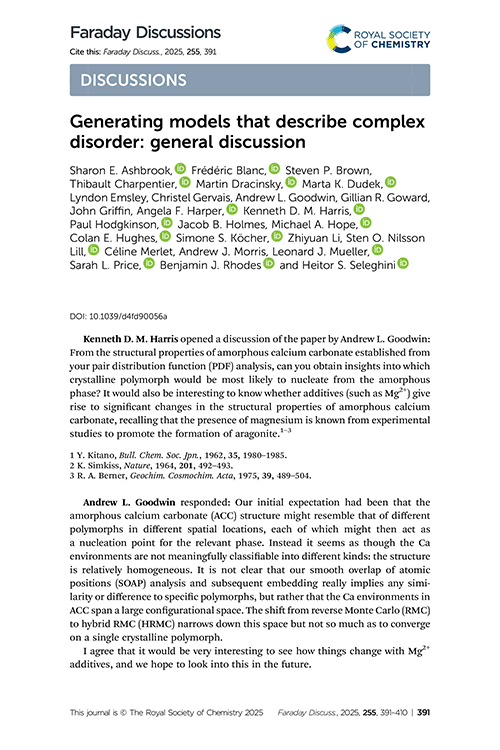 Generating models that describe complex disorder: general discussion