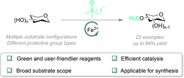 Graphical abstract: Trimethylsulfoxonium iodide: a green methylating agent for site-selective methylation of carbohydrates