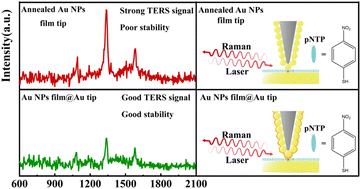 Graphical abstract: Fabrication of AFM tips for tip-enhanced Raman spectroscopy using Au nanoparticle monolayer films and electrodeposition