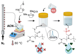 Graphical abstract: Reactive oxygen species-sensitive thioether-bearing poly(2-oxazoline)s: direct and controlled polymerization using an initiator salt