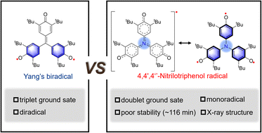 Graphical abstract: A 4,4′,4″-nitrilotriphenoxyl radical derived from Yang's biradical