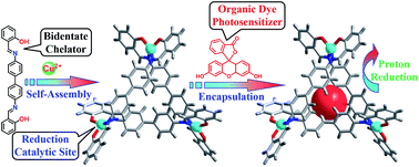 Graphical abstract: Redox-active copper triangles as an enzymatic molecular flask for light-driven hydrogen production