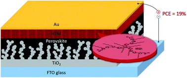 Graphical abstract: Molecular engineering of face-on oriented dopant-free hole transporting material for perovskite solar cells with 19% PCE