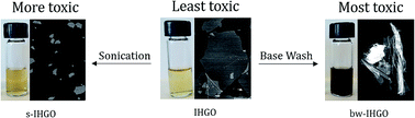 Graphical abstract: The impact of processing on the cytotoxicity of graphene oxide