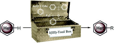 Graphical abstract: Late stage functionalization of heterocycles using hypervalent iodine(iii) reagents