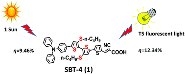 Graphical abstract: Metal-free efficient dye-sensitized solar cells based on thioalkylated bithiophenyl organic dyes