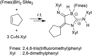 Graphical abstract: Formation of amidino-borate derivatives by a multi-component reaction